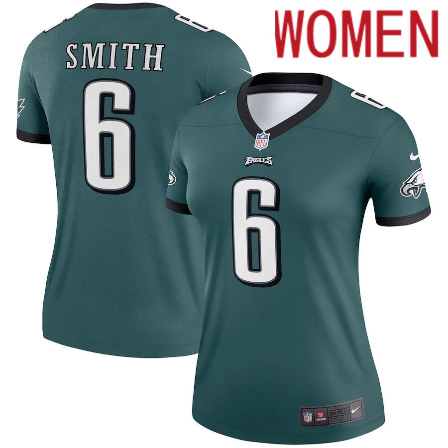 Women Philadelphia Eagles #6 DeVonta Smith Nike Midnight Green Legend NFL Jersey